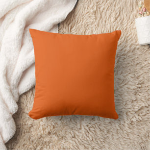 Old School Pumpkin Spice Orange Solid Colour Cushion
