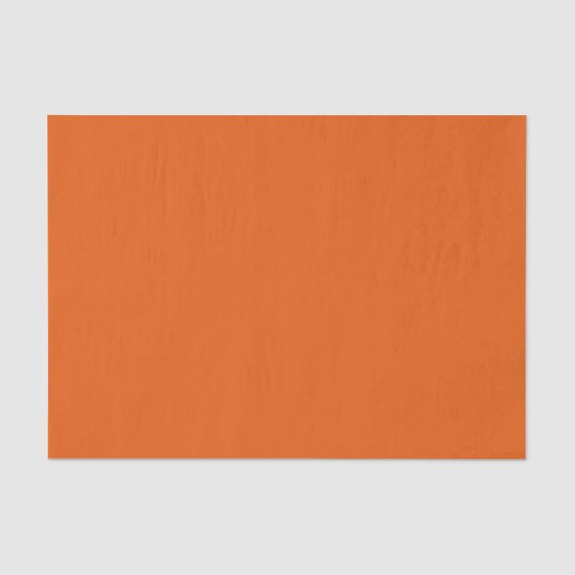 Old School Pumpkin Spice Orange Solid Colour Tissue Paper (Front)