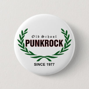 Old School Punkrock since 1977 6 Cm Round Badge