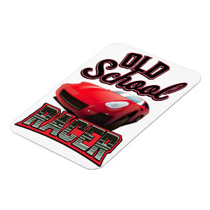 Old School Racer Logo Magnet