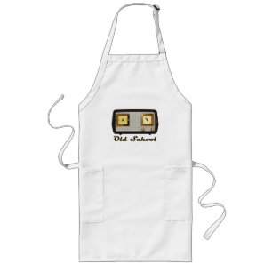 Old School Radio Retro Vintage Long Apron