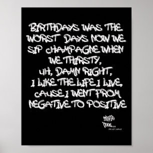 Old School Rap Hip Hop Merch Juicy Positive Quote  Poster
