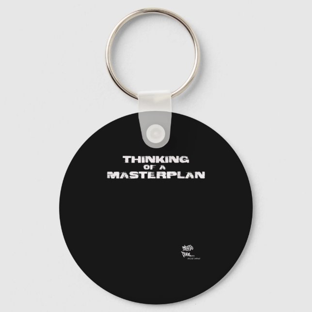 Old School Rap Hip Hop Merch Masterplan Quote 80s  Key Ring (Front)