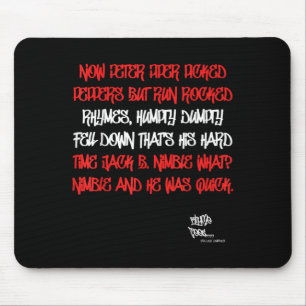 Old School Rap Hip Hop Peter Piper Quote 80s D M C Mouse Mat