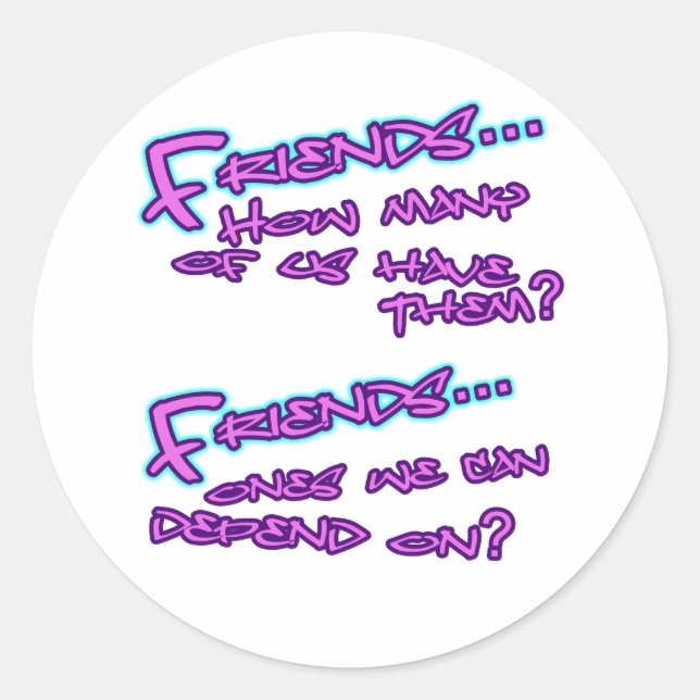 Old school Rap Hip Hop Rave Electro Classic Round Sticker (Front)