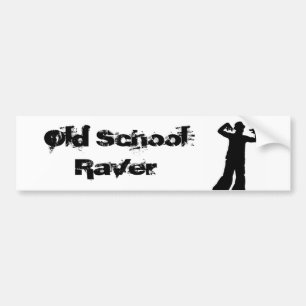 Old School Raver Bumper Sticker