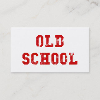 Old School Red Business Cards | Old skool gifts