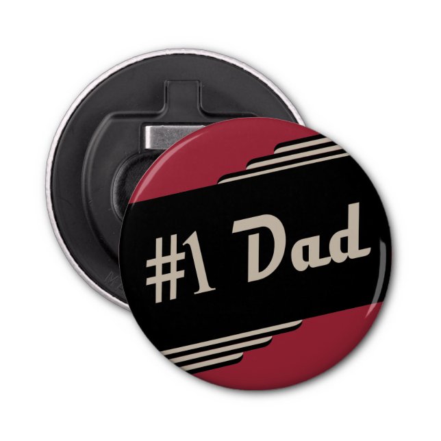 Old School Retro #1 Dad Bottle Opener (Front)