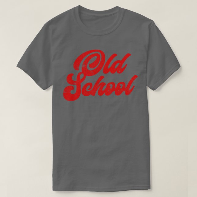 OLD SCHOOL Retro Style Original Design T-Shirt (Design Front)