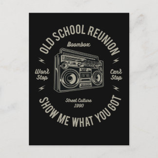 Old School Reunion Show Me What u Got Boombox Postcard