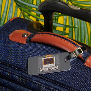 Old School Rules Retro Computer Game Over Luggage Tag