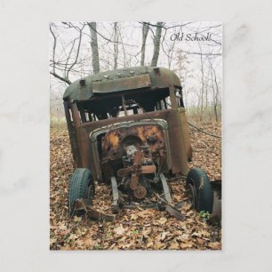 Old School!-School Bus Postcard