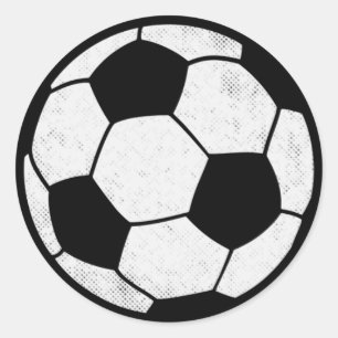 Old School Soccer Pitch Aesthetic Graphic Style Classic Round Sticker