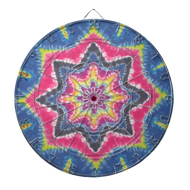 Old School Star Tie Dye Dartboard (Front)
