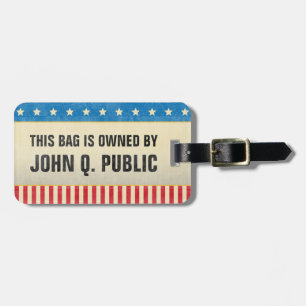 Old School Stars and Stripe Luggage Tag