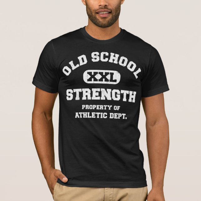 Old School Strength Collegiate T-Shirt (Front)