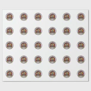 Old School Tattoo Cat Cute Kitty Design - Old Scho Wrapping Paper