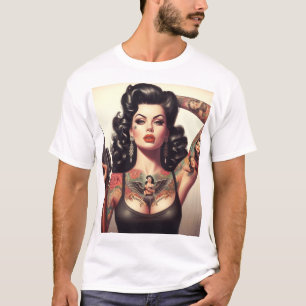 Old School Tattoo Girl T-Shirt