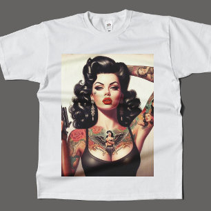 Old School Tattoo Girl T-Shirt