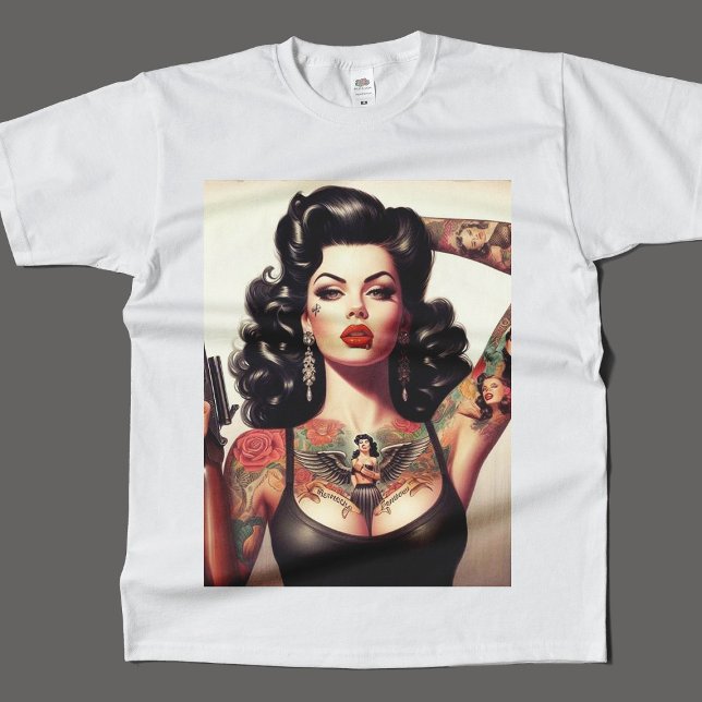 Old School Tattoo Girl T-Shirt (Creator Uploaded)
