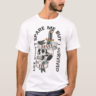 old_school_tattoo_never_die_crane dague transperce T-Shirt
