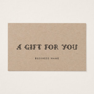 Old school Tattoo parlour kraft gift certificate
