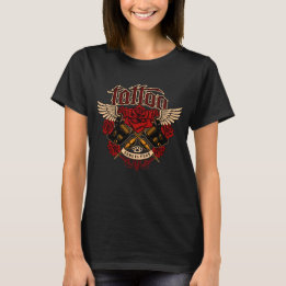 Old School Tattoo Sub Culture Roses Knuckles   T-Shirt