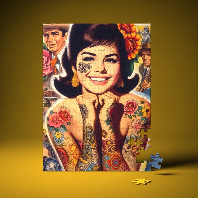 Old School Tattooed Girl Jigsaw Puzzle (Creator Uploaded)