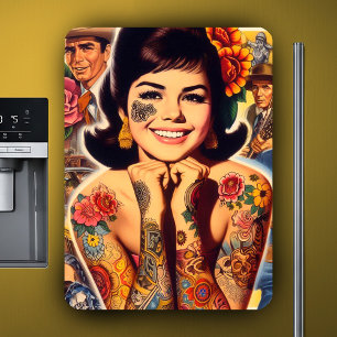 Old School Tattooed Girl Magnet