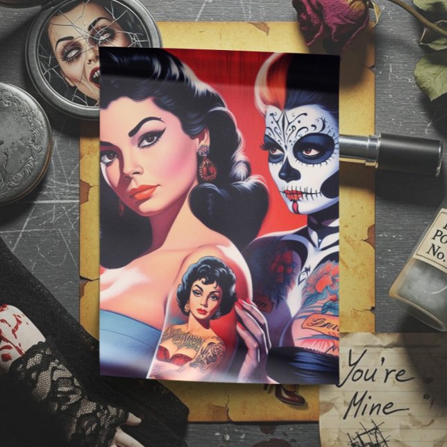 Old School Tattooed Pin-ups Tissue Paper (Creator Uploaded)