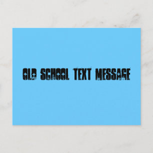 Old school text message postcard