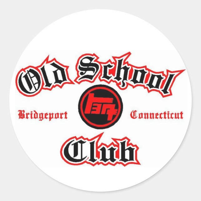 old school toyota club classic round sticker (Front)