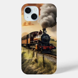Old-School Train iPhone 15 Case