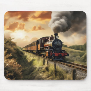 Old-School Train Mouse Mat