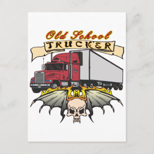 Old School Truck Driver Postcard