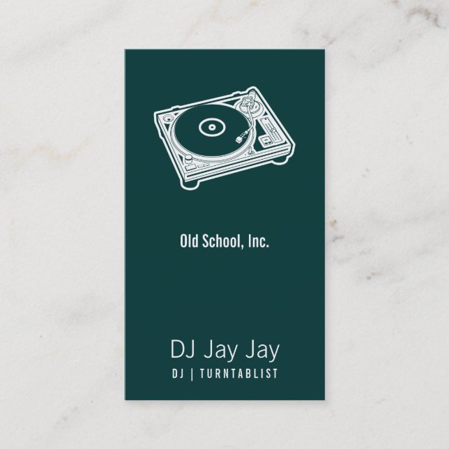 Old School Turntable Business Card (Front)