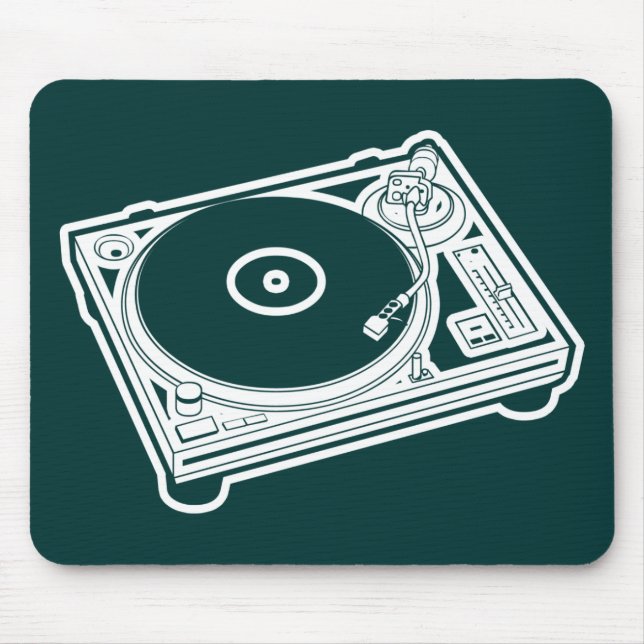 Old School Turntable Mouse Mat (Front)