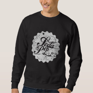 Old school vintage retro soda cap white sweatshirt