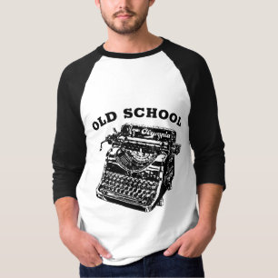 OLD SCHOOL VINTAGE TYPEWRITER T-SHIRTS TEES