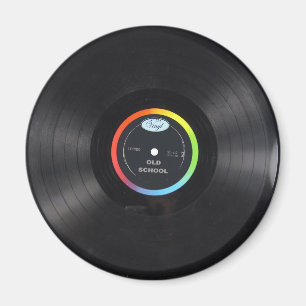 old school vinyl magnet