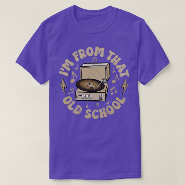Old School Vinyl Record Player 3 T-Shirt (Design Front)