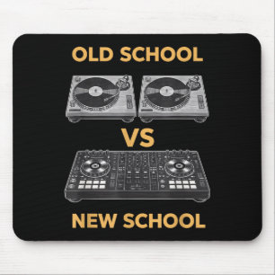 Old school vs new school dj turntable vs controlle mouse mat