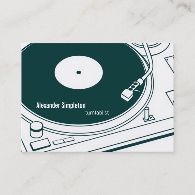 Old School Wax / Turntable Business Card (Front)