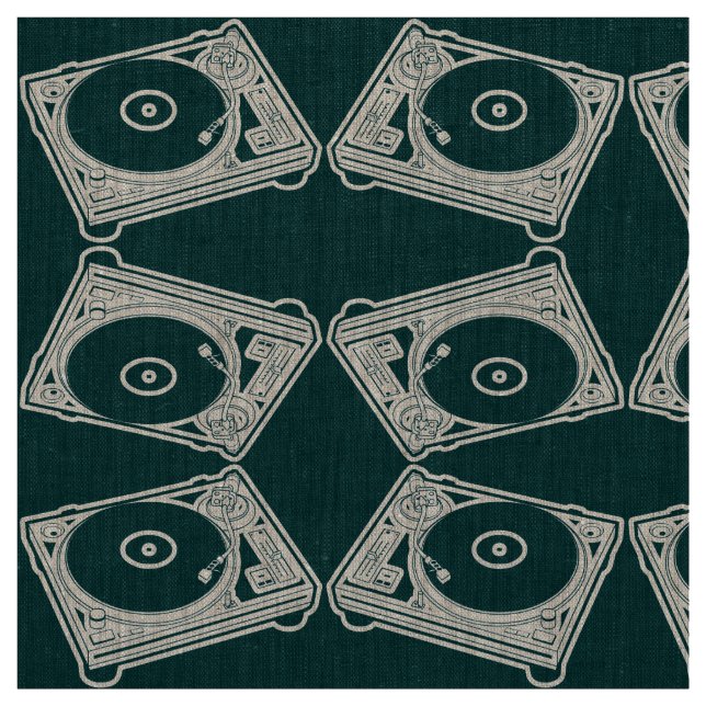 Old School Wax (Vinyl) Turntable Fabric (Swatch)
