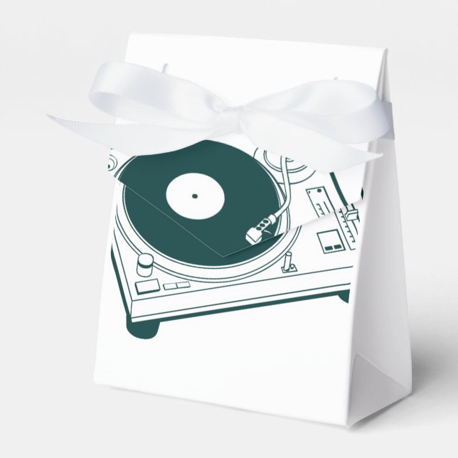 Old School Wax (Vinyl) Turntable Favour Box (Front Side)