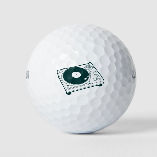 Old School Wax (Vinyl) Turntable Golf Balls (Front)