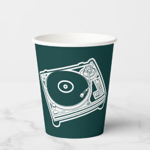 Old School Wax (Vinyl) Turntable Paper Cups