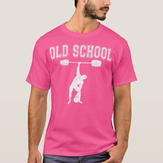 Old School Weightlifting T-Shirt (Front)