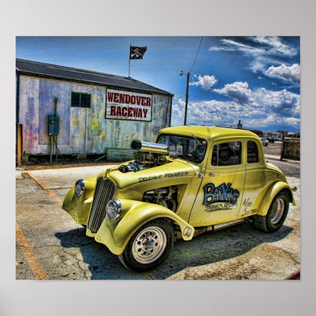 Old School Willys Race Coupe Poster (Front)