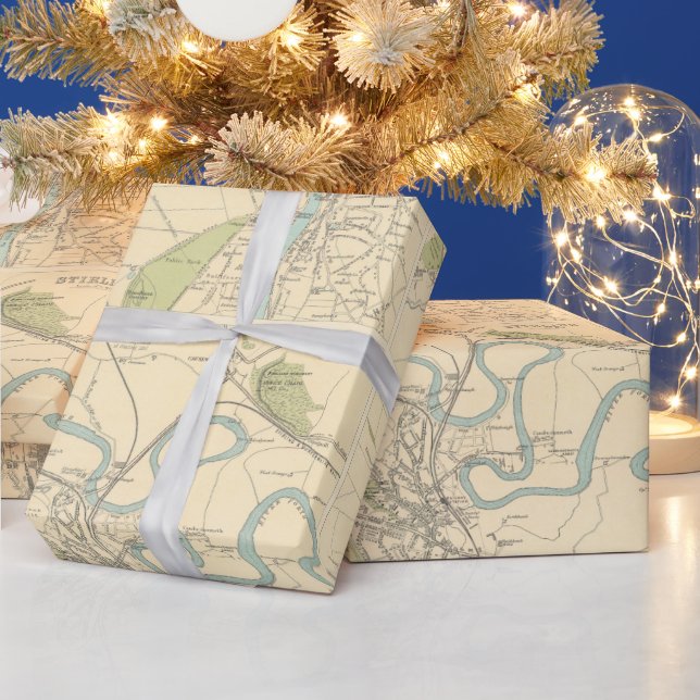 Old Scotland Cities Map (1912)  Wrapping Paper (Holidays)